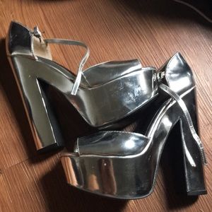 Forever 21 silver heels bundle